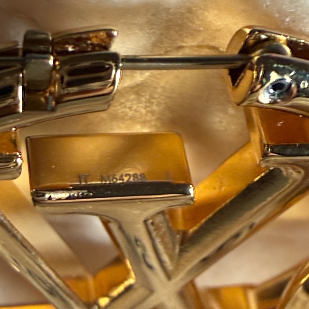Louis Vuitton Gold Logo Earrings - Picture 4 of 5